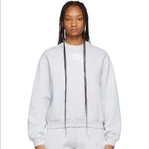 Alexander wang t Grey Terry Foundation Crewneck Sweatshirt XS